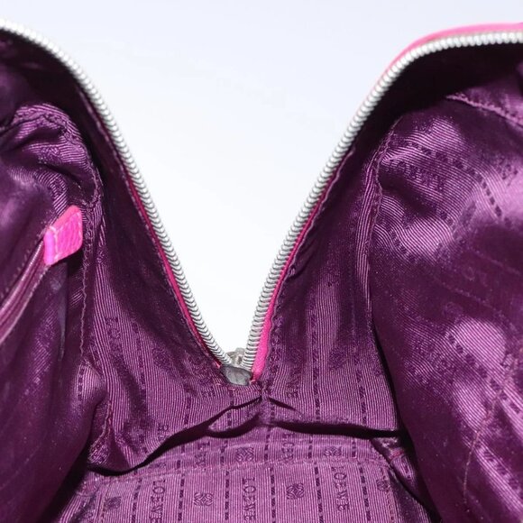 LOEWE Anagram Hand Bag Leather Pink Gold Auth yk17930 - Picture 12 of 16